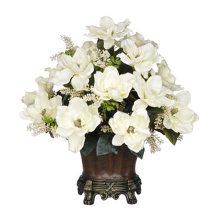 Magnolia Centerpiece in Decorative Vase