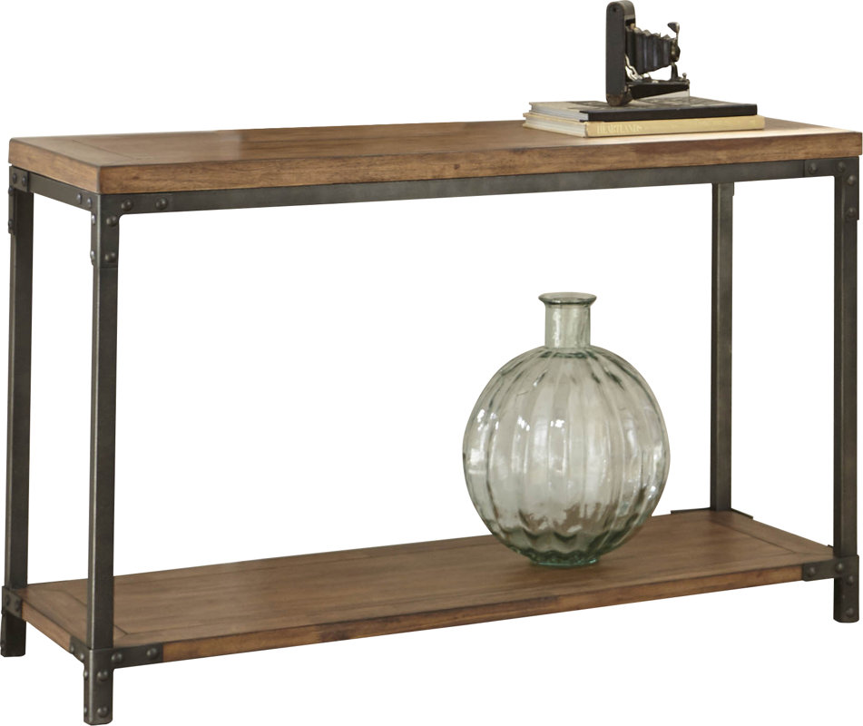 Wood Console Table - Get the Look! Modern Rustic Interior Design in a Masculine Ski Chalet