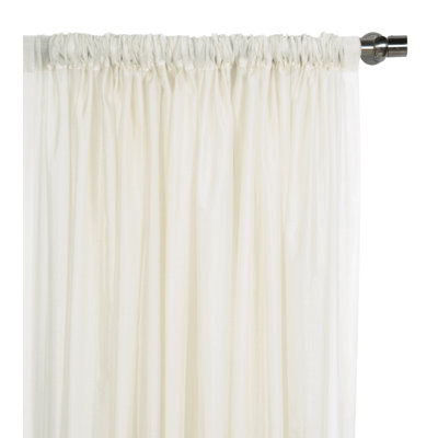 Sheer Rod Pocket Single Curtain Panel Eastern Accents Size Per