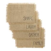 Together & Love Sentiment Vinyl Placemats Set of 6 NEW Farmhouse Family
