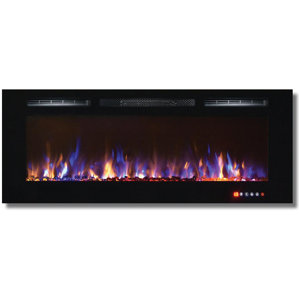 DeMotte Wall Mount Electric Fireplace by Ivy Bronx