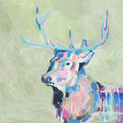 Mystical Deer Acrylic Painting Print On Canvas Joss Main