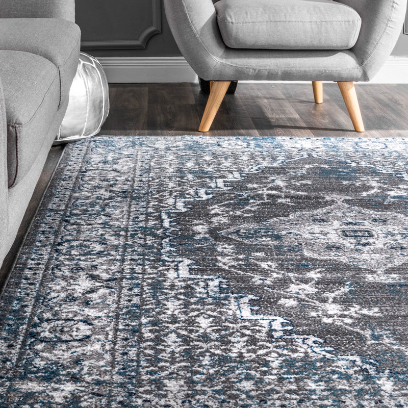World Menagerie Cashion Gray Blue Area Rug Reviews Wayfair Cashion Gray Blue Area Rug
