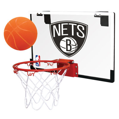 NBA Game on Basketball Hoop Set Rawlings NBA Team Brooklyn Nets