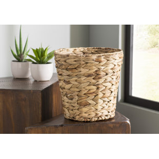 Wicker Outdoor Trash Bins Wayfair Reina Banana Leaf Wicker 3 Gallon Waste Basket