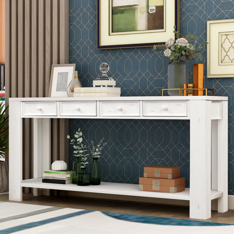 Longshore Tides Console Table For Entryway Hallway Sofa ... Small scratch bottom shelf as pictured.