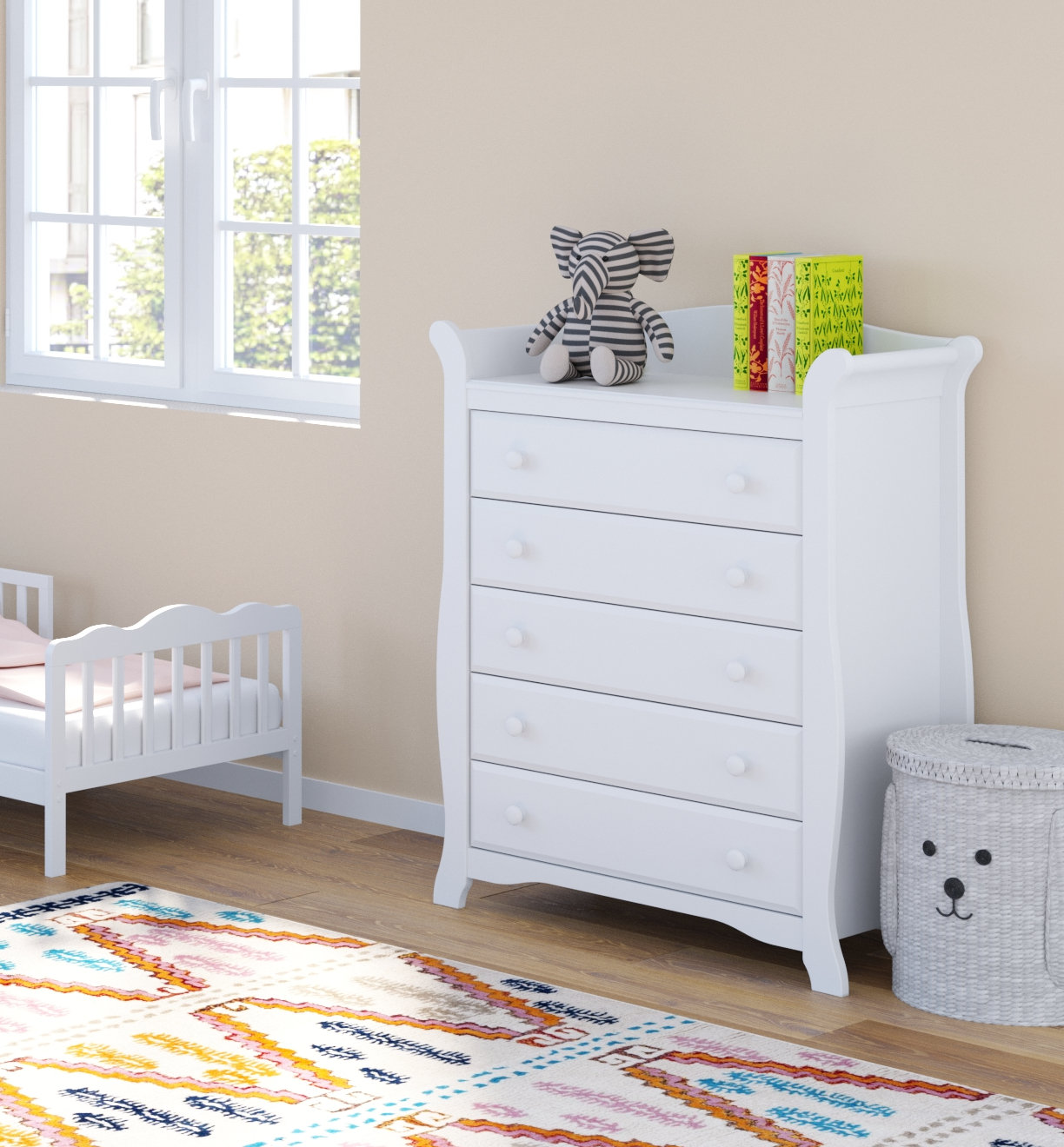 storkcraft avalon 5 drawer dresser