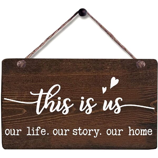 This is us Shabby Rustic Chic Wooden Sign Plaque free standing our story 