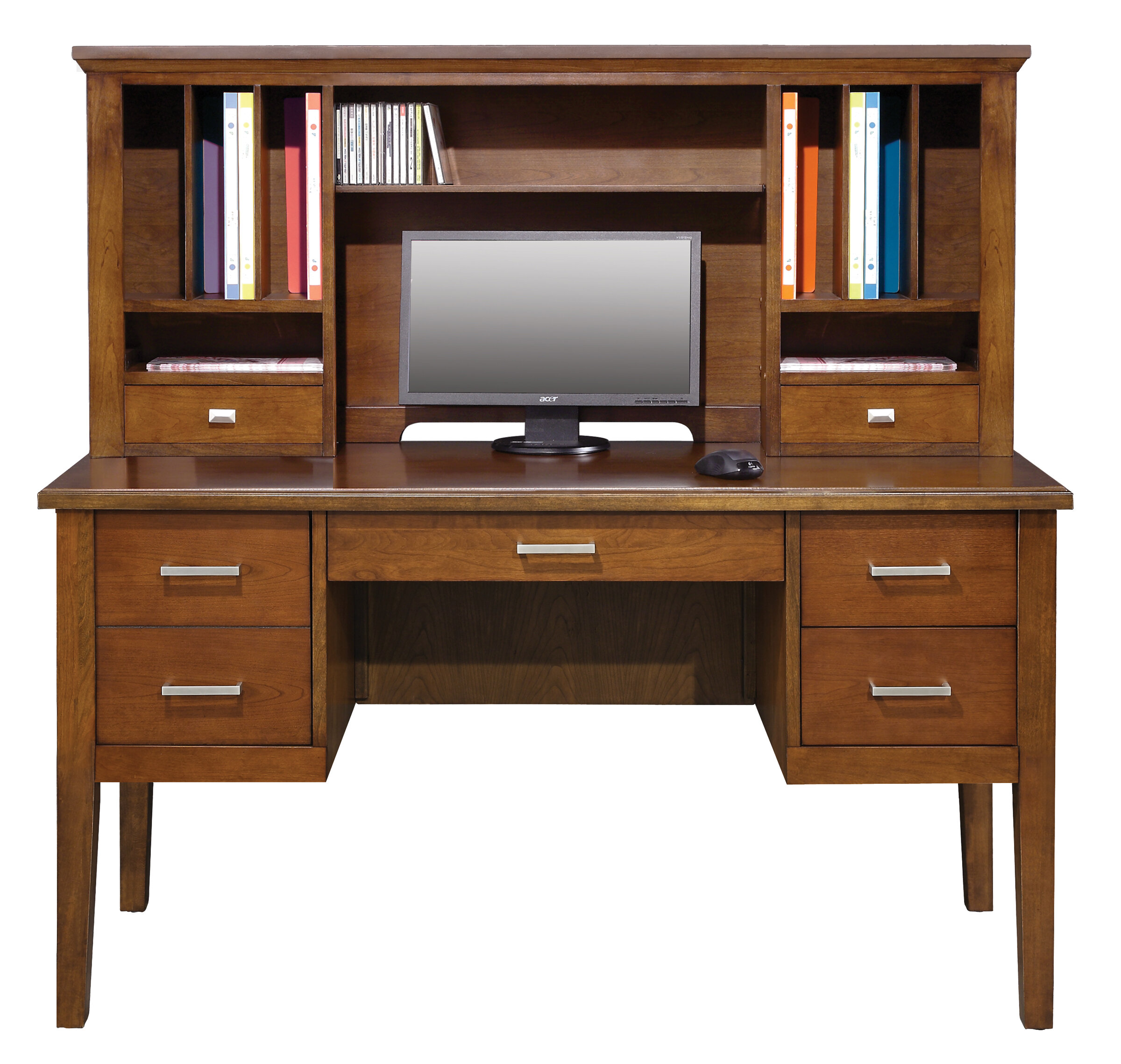 Darby Home Co Eaton Solid Wood Desk With Hutch Reviews Wayfair
