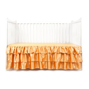 Ruffled Satin Crib Skirt