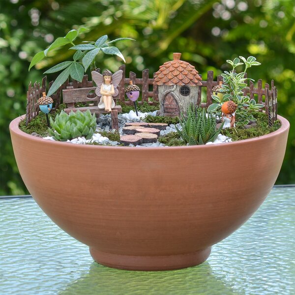 MINIATURE FAIRY GARDEN GNOME ENCHANTED WELCOME PLANT DOOR TREE FOREST 
