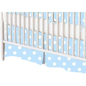 Pastel Polka Dots Woven Crib Skirt