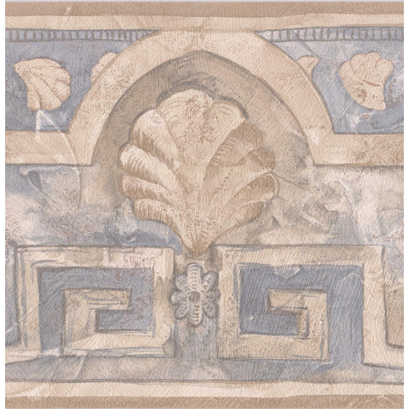 Highland Dunes Dunkirk Seashells Abstract Damask 15 L X 7 W