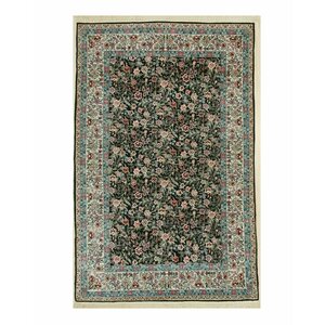 Sino-Persian Hand-Knotted Black/Green Area Rug