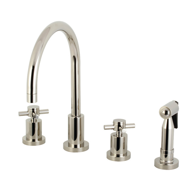 Concord Double Handle Kitchen Faucet with Side Spray