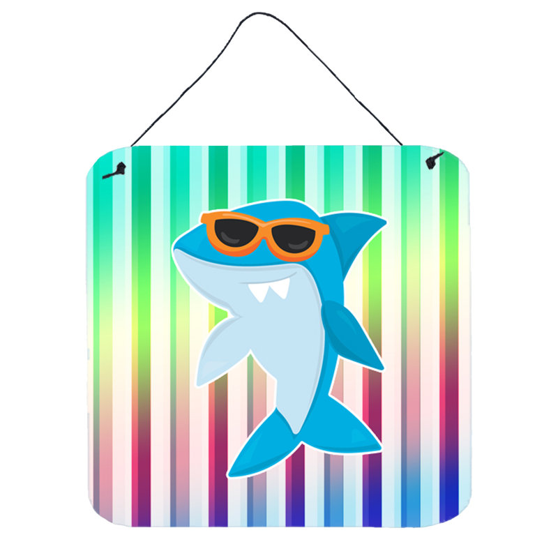 Zoomie Kids Cool Kat Shark Aluminum Wall Decor Wayfair