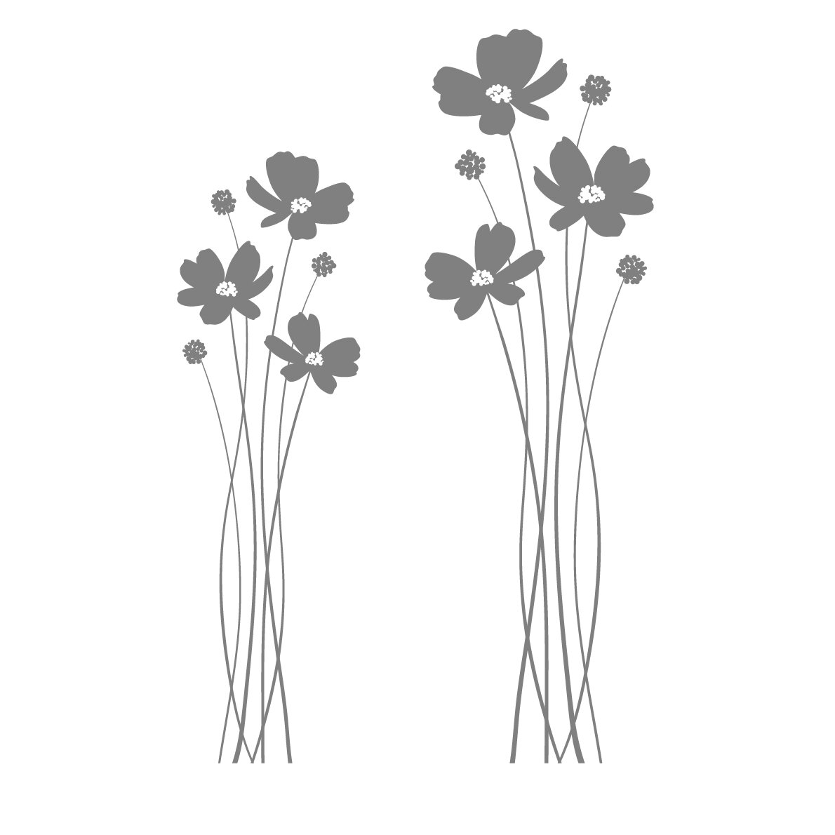 Winston Porter Tall Flowers Cosmos Wall Decal & Reviews | Wayfair