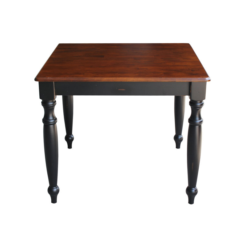 August Grove Trivette Dining Table With Turned Legs Reviews Wayfair Trivette Dining Table With Turned Legs