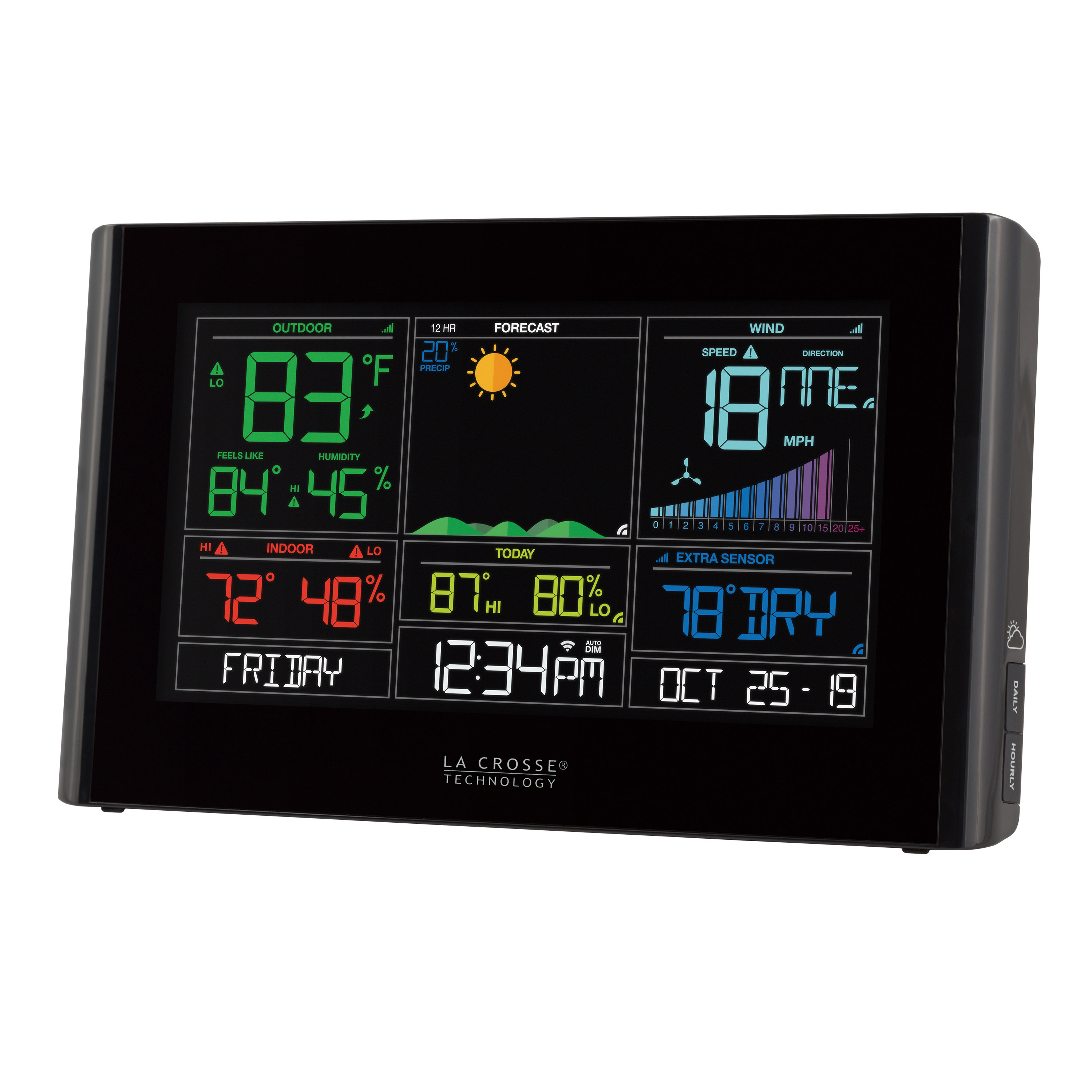 Station Météo La Crosse Technology SW403-WHI J+4 avec connexion Wifi et