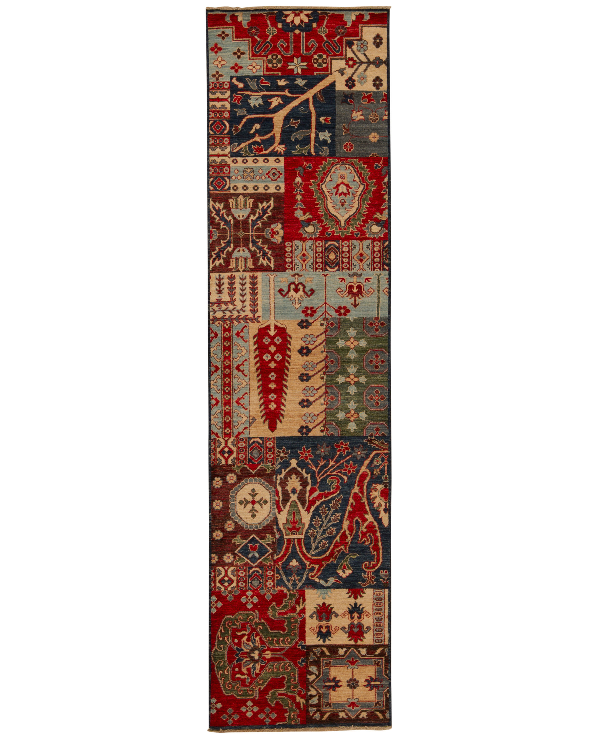 Bokara Rug Co., Inc. HandKnotted HighQuality Red and Blue Runner Wayfair