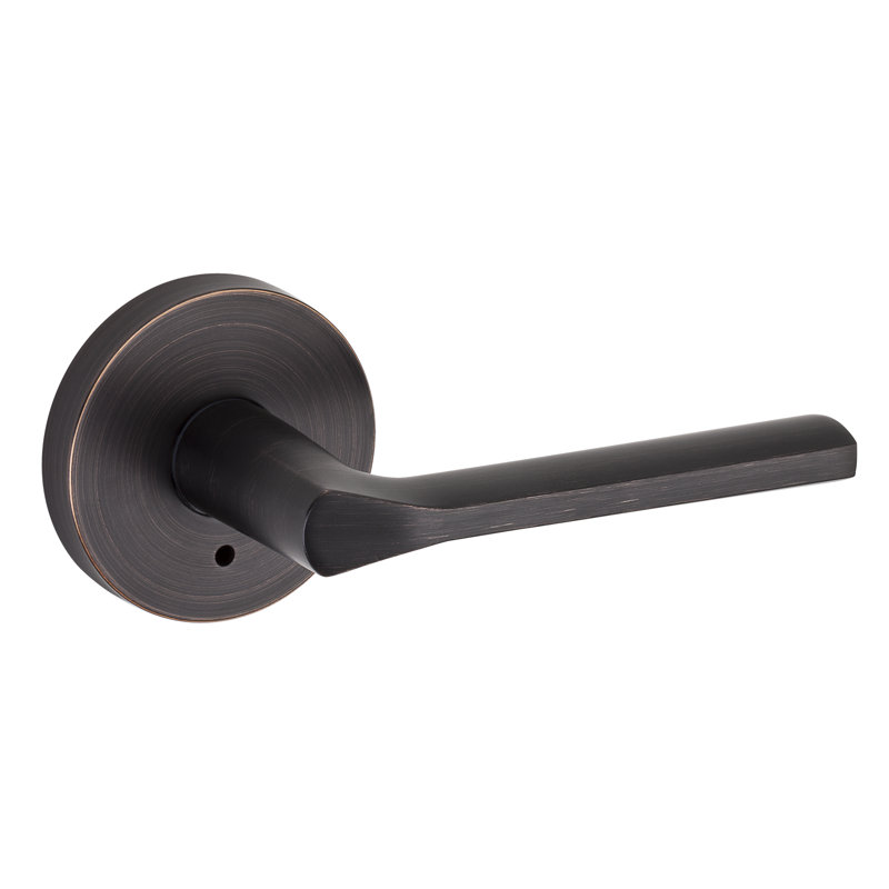 155lslrdt15 11p 26 Kwikset Lisbon Privacy Door Lever Set With Round Rosette Reviews Wayfair