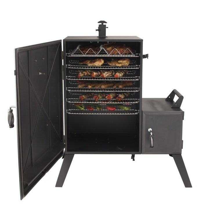 vertical offset charcoal smoker