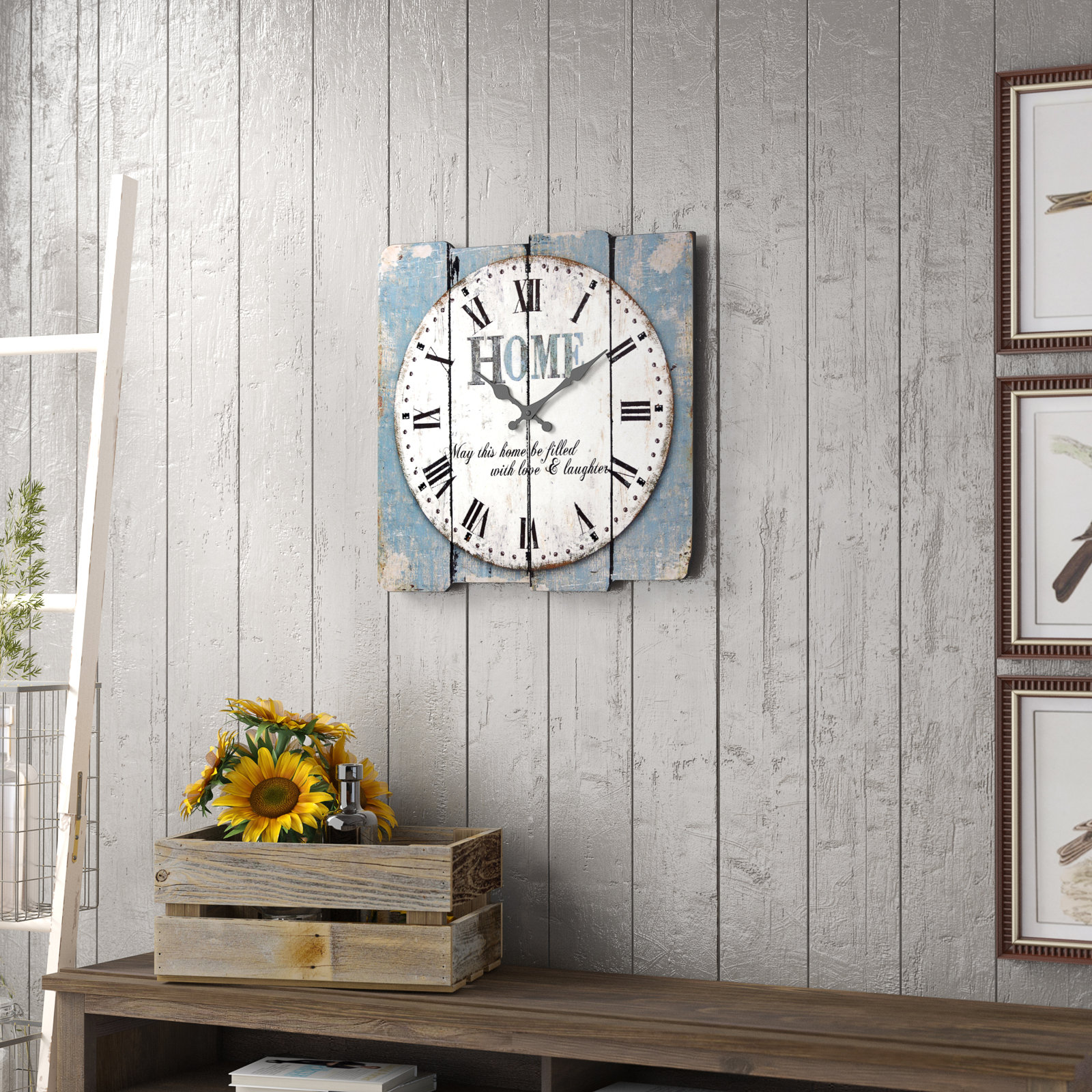 Vintage Shabby Chic Wall Clock - Pettine Wall Clock