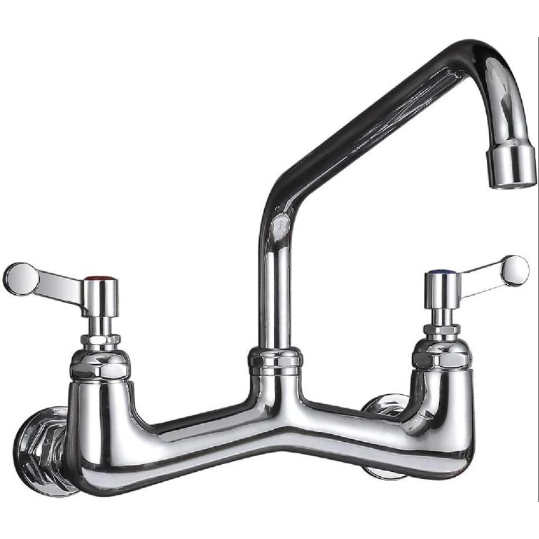 Wall Mount Faucet Heavy Duty Commercial Faucet 8 Inch Center With 8