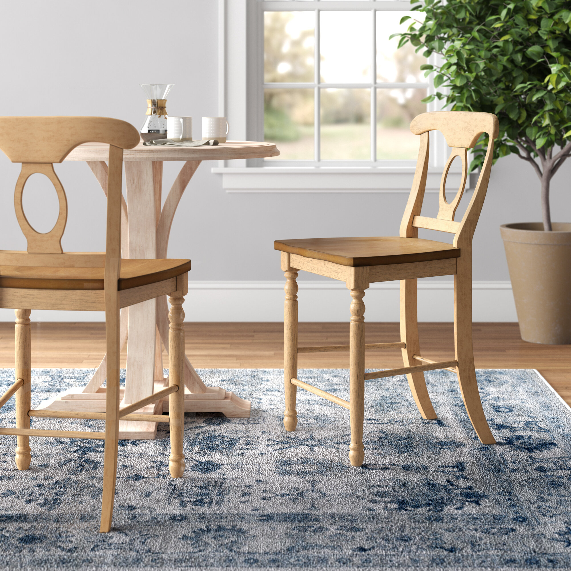 Three Posts Courtdale Solid Wood 24 Counter Stool Reviews Wayfair   Courtdale Solid Wood 24 Counter Stool 