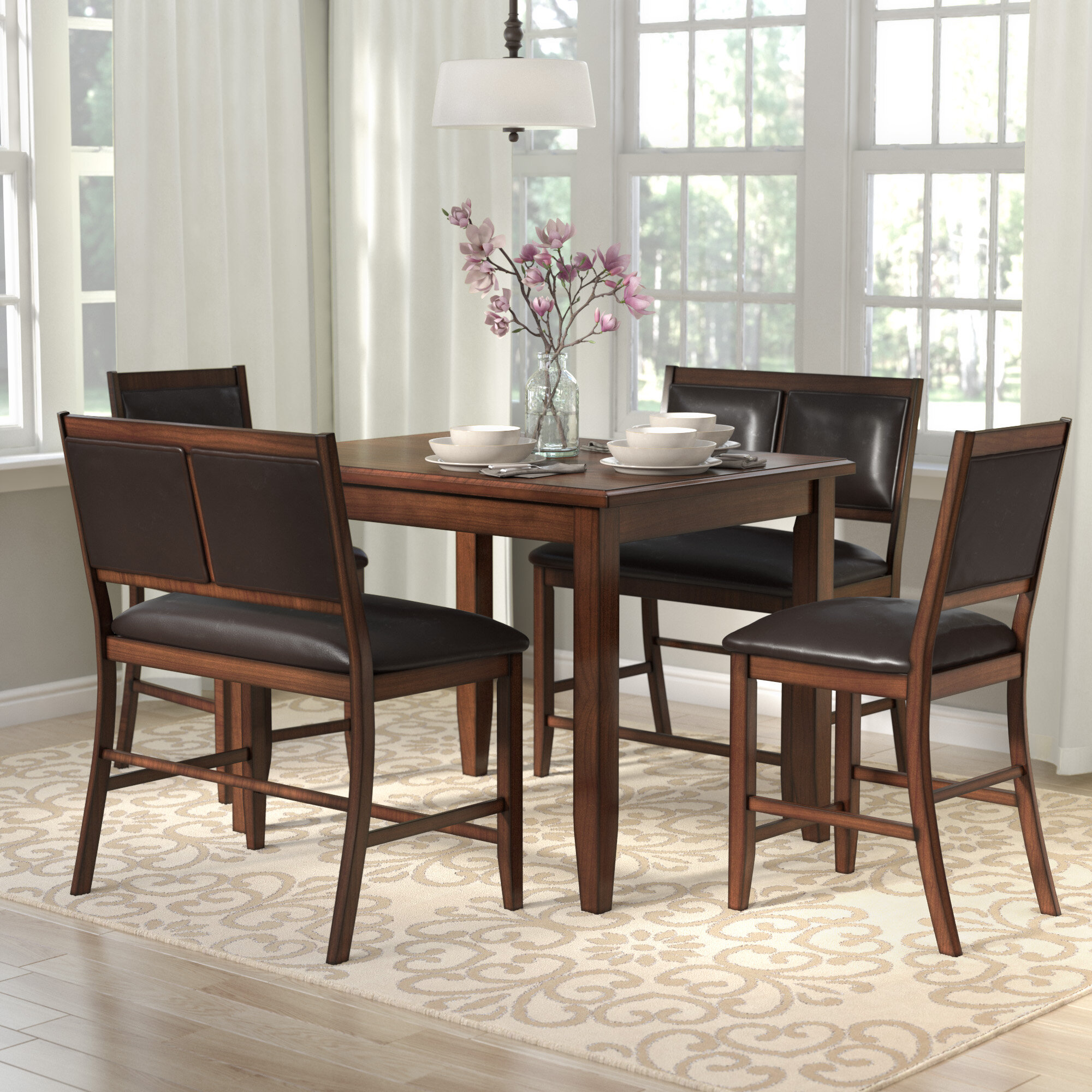 Andover Mills Chavers 5 Piece Counter Height Dining Set Reviews