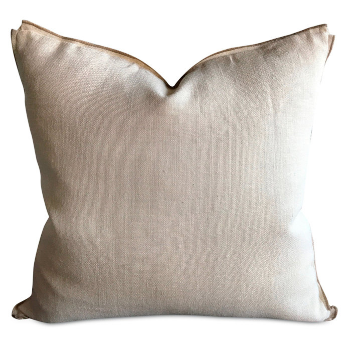 Haines French Country Burlap Luxury Decorative Pillow Cover Haines French Country Burlap Luxury Decorative Pillow Cover