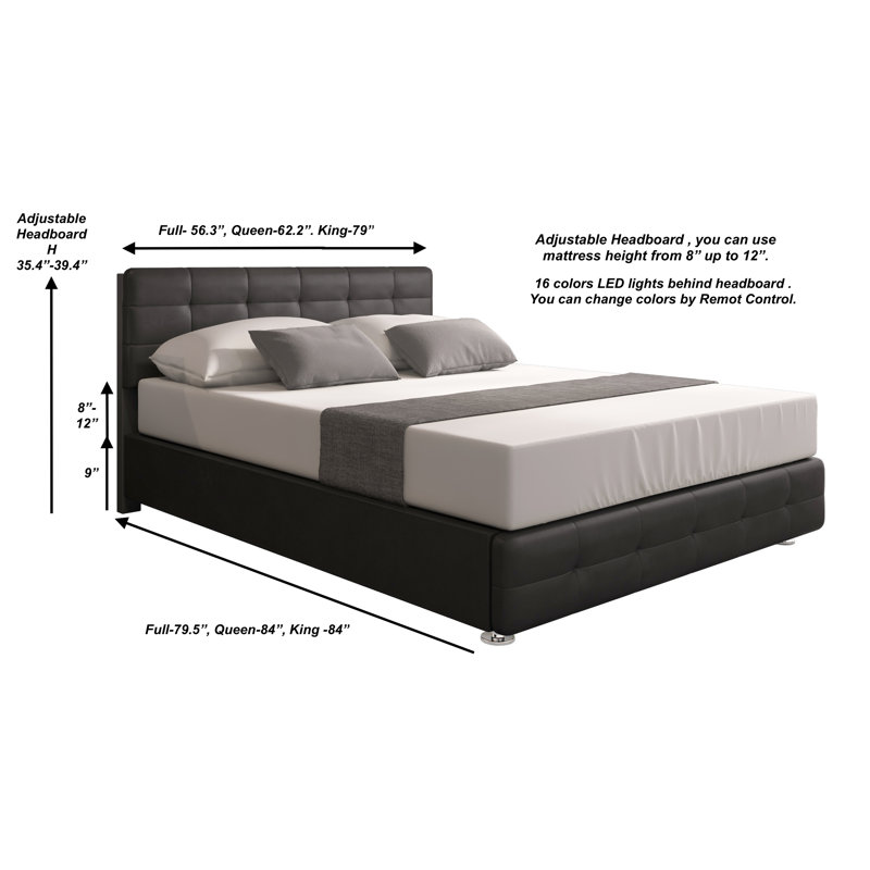 Orren Ellis Auti Tufted Upholstered Low Profile Platform Bed Reviews Wayfair