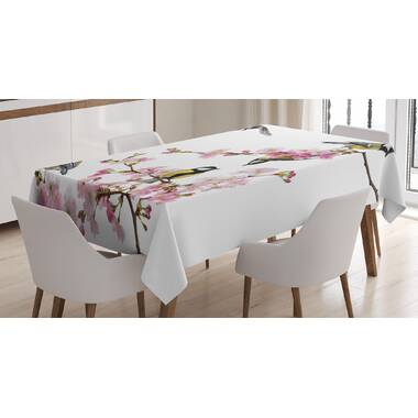 Table Runner Cherry Blossoms Branches Pinks Trees  Flowers Cotton Sateen 