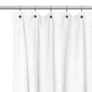 Waffle Weave Cotton Shower Curtain