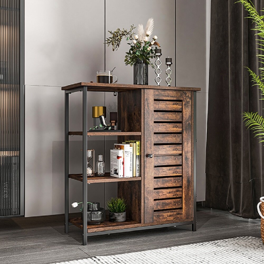 17 Stories Keevah 31.9'' Tall Iron 1 - Door Accent Cabinet & Reviews ...