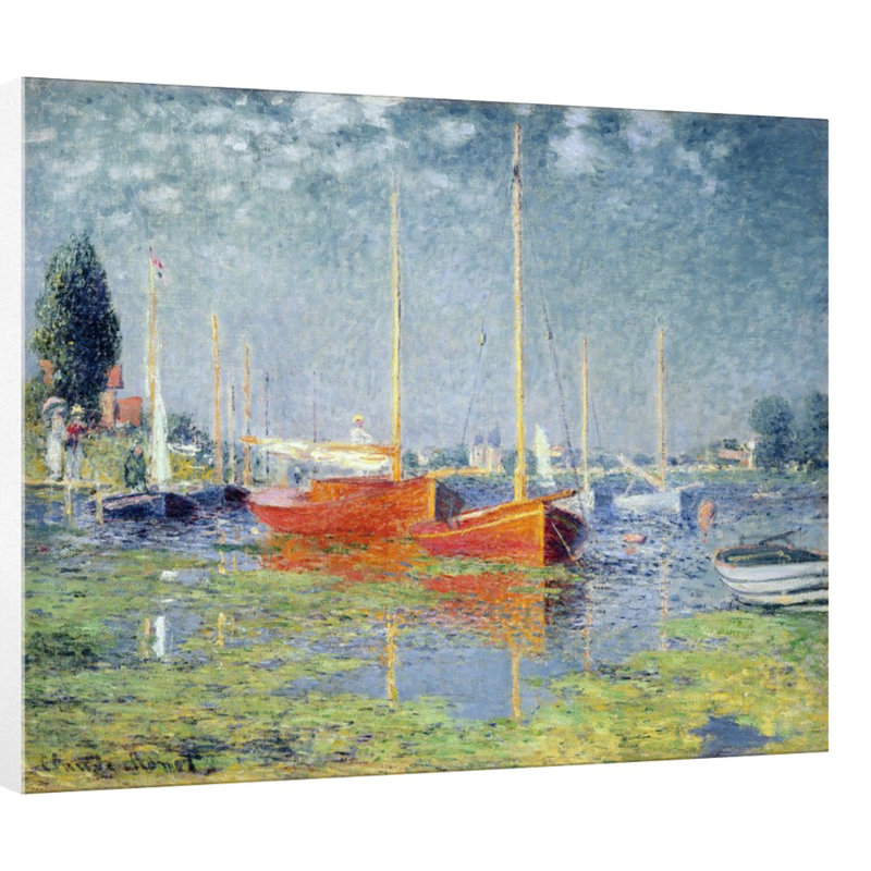 East Urban Home Argenteuil 1875 By Claude Monet Picture Frame Art Print On Canvas Wayfair Co Uk