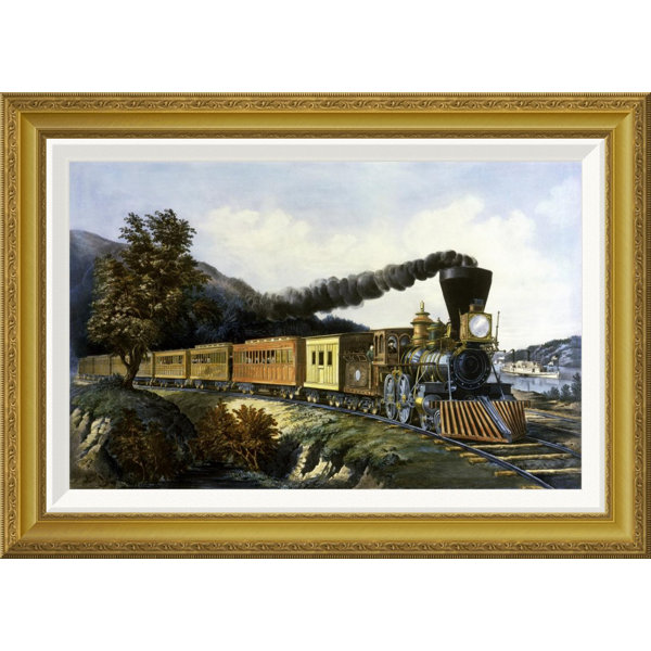 Global Gallery American Express Train By Currier And Ives Framed