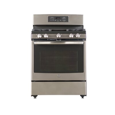 GE Appliances 30" 5 cu ft. Free-Standing Gas Range with Griddle Finish: Slate
