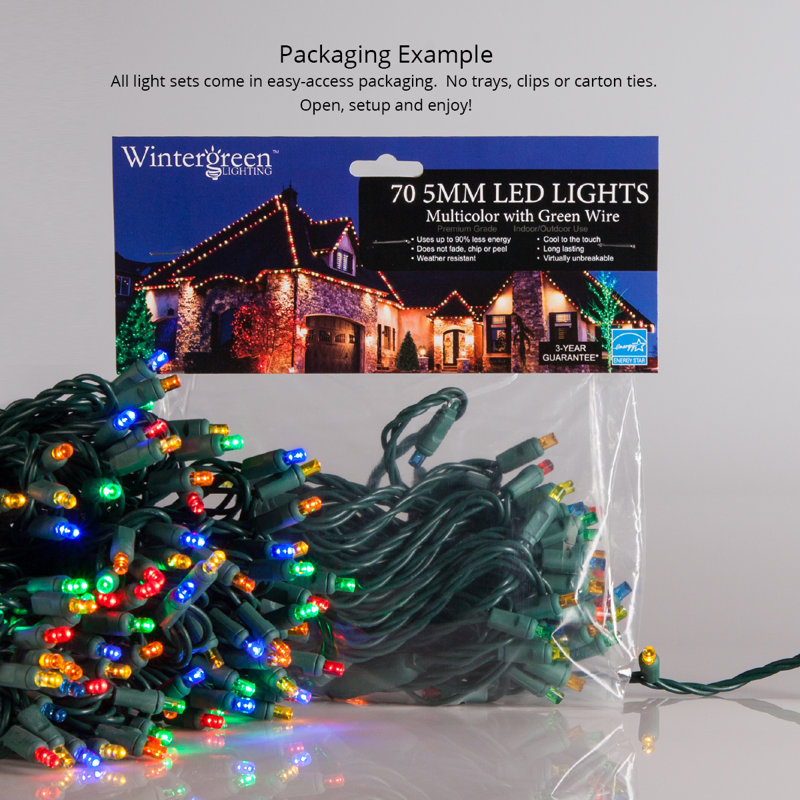 Lot Of 2 Home Accents 50 C7 Multi-Color Christmas Lights 48/' Length Home Décor