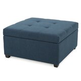 blue ottoman with tray