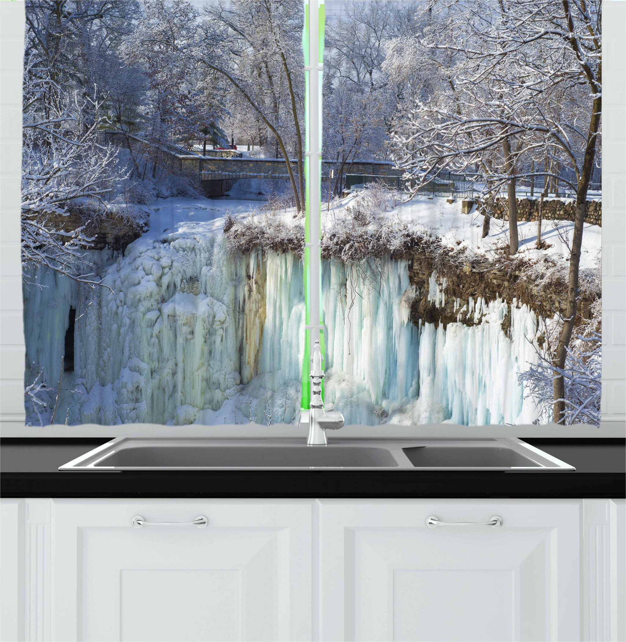 East Urban Home Minnesota 2 Piece Kitchen Curtain Set Wayfair
