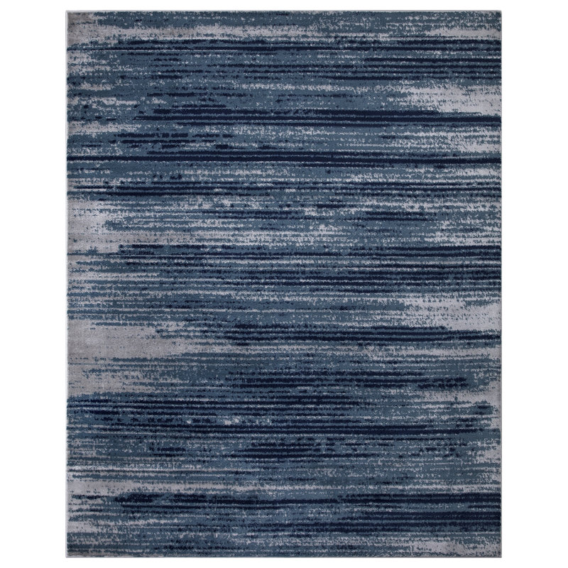 Trent Austin Design Calavar Abstract Navy Denim Blue Teal Area Rug