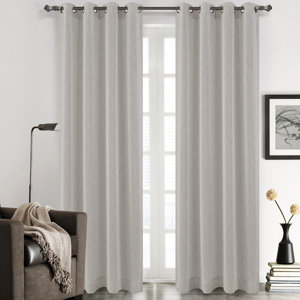 Chloe Solid Sheer Grommet Curtain Panels (Set of 2)