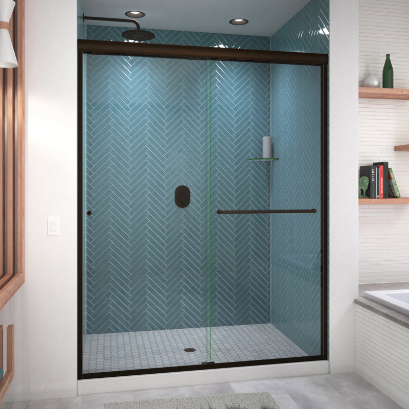 Arizona Shower Door Ese 60 X 77 Bypass Semi Frameless Shower Door Wayfair