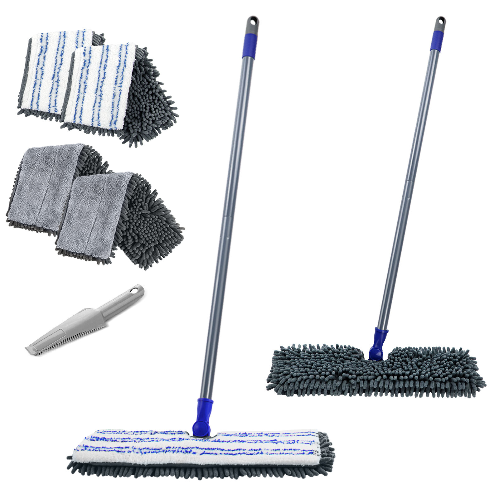 1 Pcs Mop Pads Microfiber Cleaning Dust Flat Floor Replacement Mop Flat Heads 