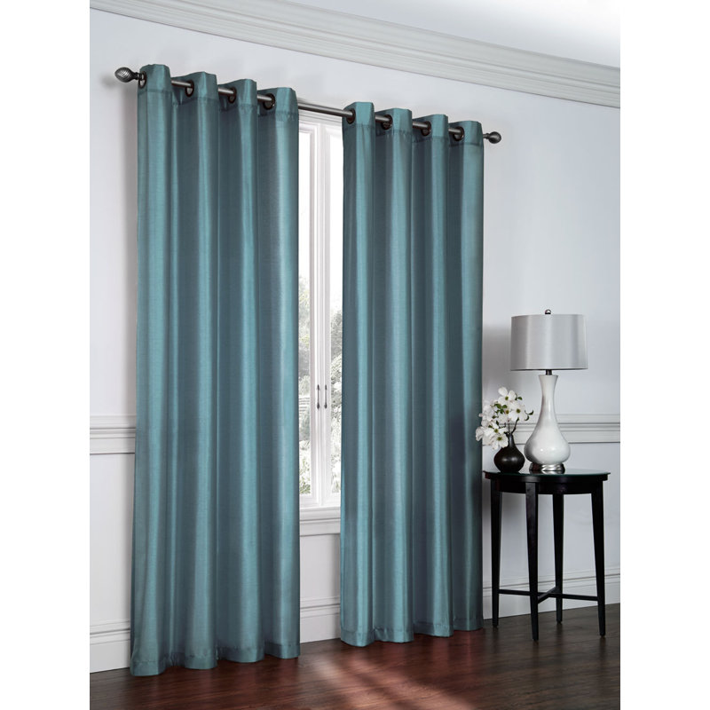 Belterra Faux Silk Semi Sheer Grommet Curtain Panels Reviews Belterra Faux Silk Semi Sheer Grommet Curtain Panels
