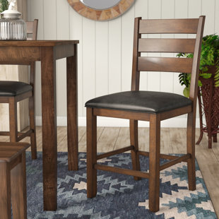 Go to store & view more images Osborne Slatback Upholstered Bar Stool (Set of 2) by Loon Peak