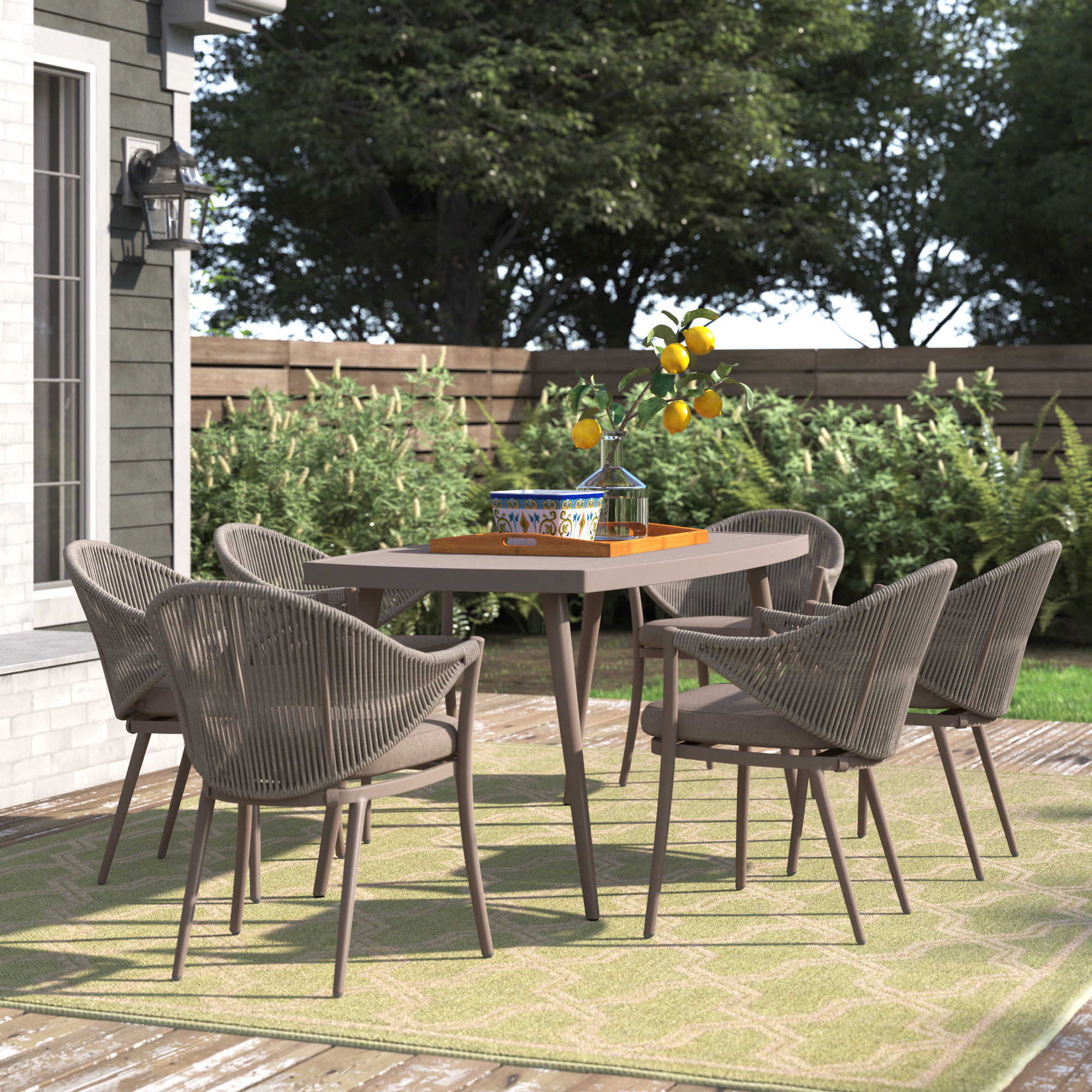 langley street 7 piece dining set with cushions