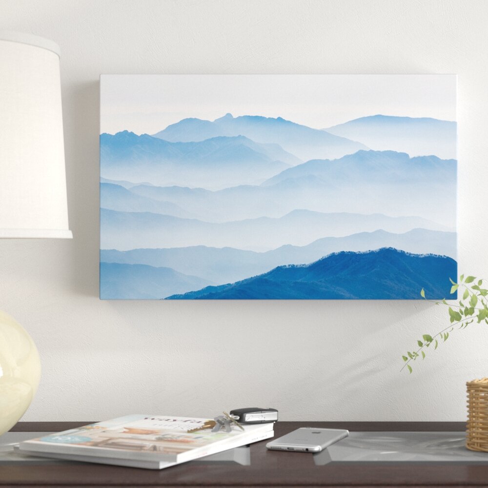 East Urban Home Misty Blue Mountains By Gwangseop Eom Photograph On