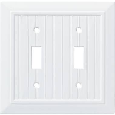 White Franklin Brass W35248-PW-C Classic Architecture Double Decorator Wall Plate/Switch Plate/Cover